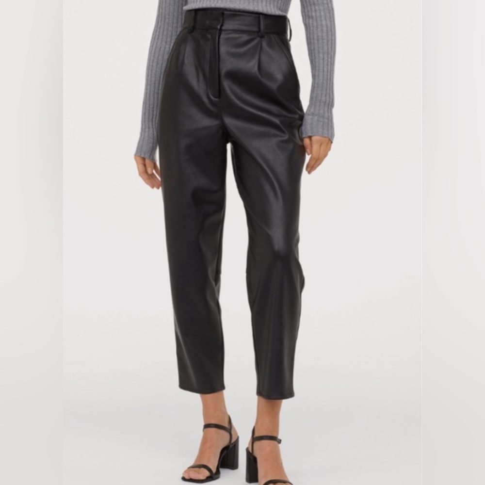 H&M faux leather pants